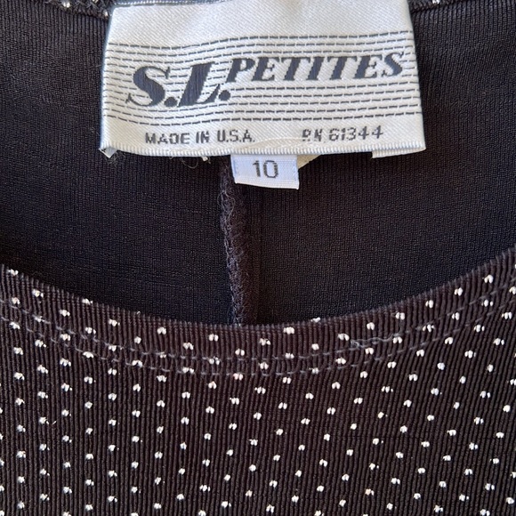 S.L. Petites. Fits petite 2-4. Black with white dots - Picture 3 of 5